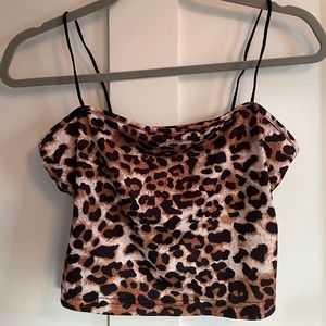Cheetah print crop